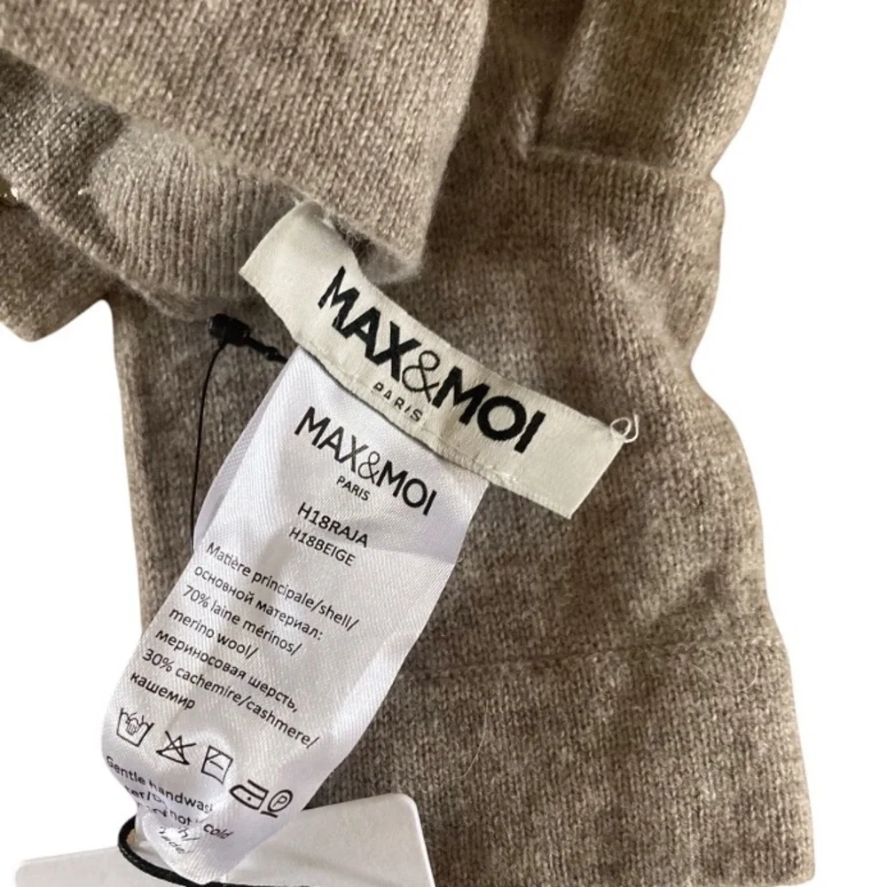 Max&Moi Paris Jeweled Wool Cashmere Blend Gloves NWT